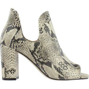 Cole Haan NEW Electra Leather Snakeskin Print Open Toe Booties